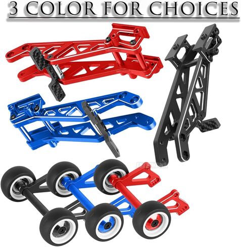 Aluminum Wing Mount & Wheelie Bar Set Upgrades Part for 1/8 Kraton 6S BLX(EXB),1/8 Notorious 6S BLX V6 Brushless RC Monster Trucks,RC Wheelie Bar Wing Mount Set,Replace ARA320758,Black in Saudi Arabia