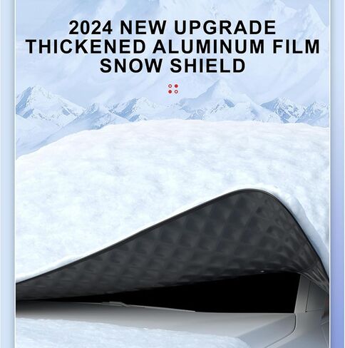 360 All-Weather Sunshade Ice Cover 2pk, Heavy-Duty and Reversible Windshield Cover Protector from Heat and Snow, Anti Snow Windshield Protector Fits for Any Car, Trucks, SUVs (2pc) in Saudi Arabia