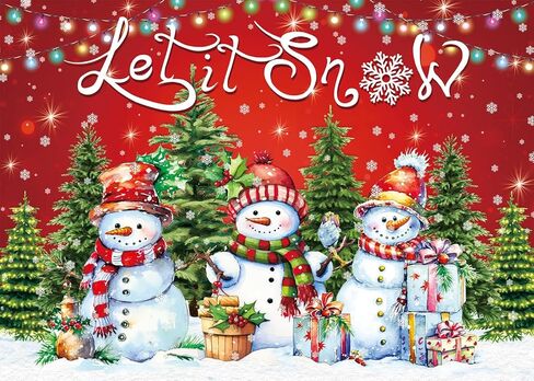 BINQOO 7x5ft Let It Snow Backdrop Christmas Snowman Background Winter Snowman Photo Background for Kids New Year Holiday Winter Party Supplies in Saudi Arabia