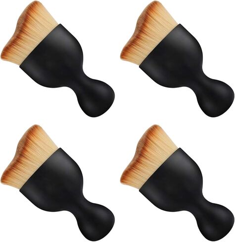 Car Interior Cleaning Brush 4PCS Set, Ultra Soft Microfiber Detailing Brushes for Dashboard Vents Leather, Scratch-Free Auto Duster Interior Tools with Dense Bristles for Deep Cleaning in Saudi Arabia