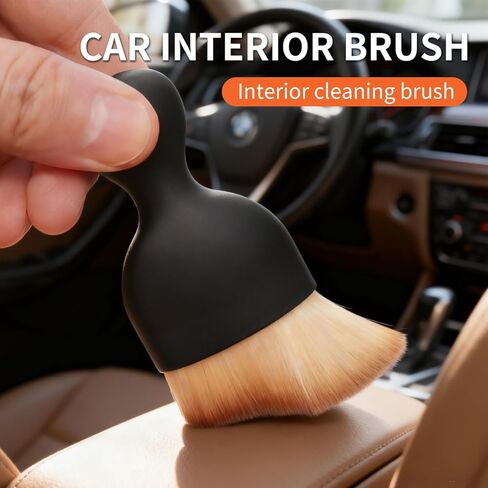 Car Interior Cleaning Brush 4PCS Set, Ultra Soft Microfiber Detailing Brushes for Dashboard Vents Leather, Scratch-Free Auto Duster Interior Tools with Dense Bristles for Deep Cleaning in Saudi Arabia
