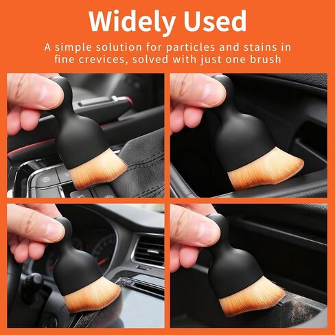 Car Interior Cleaning Brush 4PCS Set, Ultra Soft Microfiber Detailing Brushes for Dashboard Vents Leather, Scratch-Free Auto Duster Interior Tools with Dense Bristles for Deep Cleaning in Saudi Arabia