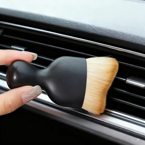 Car Interior Cleaning Brush 4PCS Set, Ultra Soft Microfiber Detailing Brushes for Dashboard Vents Leather, Scratch-Free Auto Duster Interior Tools with Dense Bristles for Deep Cleaning in Saudi Arabia
