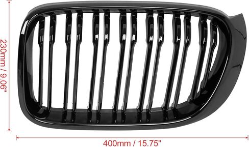 X AUTOHAUX 1 Pair Glossy Black Car Hood Kidney Bars Front Grille Double Line 4 Door for BMW X3 2015-2017 in Saudi Arabia