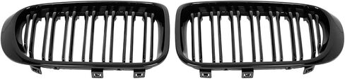 X AUTOHAUX 1 Pair Glossy Black Car Hood Kidney Bars Front Grille Double Line 4 Door for BMW X3 2015-2017 in Saudi Arabia