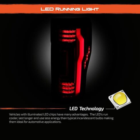 AKKON - Fit 2017 2018 2019 Ford F250 F350 F450 Superduty 17-19 أضواء خلفية LED كاملة مصباح إشارة الفرامل الخلفية للسائق جانب الركاب استبدال عدسة الدخان الأسود in Saudi Arabia