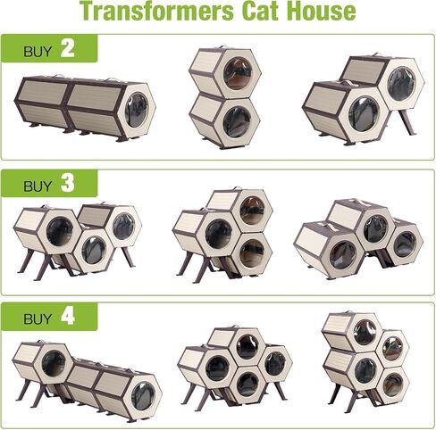 GUTINNEEN Outdoor Heated Cat House with Heater Insulated Feral Cat Shelter with Adjustable Temperature and Time Expandable Feral Cat House with Escape Door for Winter Weatherproof (1 Set) in Kuwait