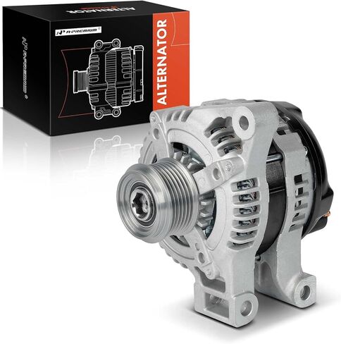 A-Premium Alternator Compatible with Chevrolet Equinox 2013-2016 & GMC Terrain 2013-2016 & Cadillac SRX 2013-2016, 3.6L, 12V 155A 6-Groove Decoupler Pulley Clockwise, Replace# 1042118160 in Saudi Arabia
