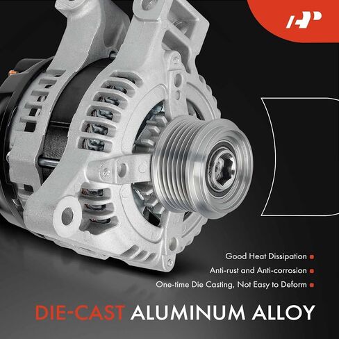 A-Premium Alternator Compatible with Chevrolet Equinox 2013-2016 & GMC Terrain 2013-2016 & Cadillac SRX 2013-2016, 3.6L, 12V 155A 6-Groove Decoupler Pulley Clockwise, Replace# 1042118160 in Saudi Arabia