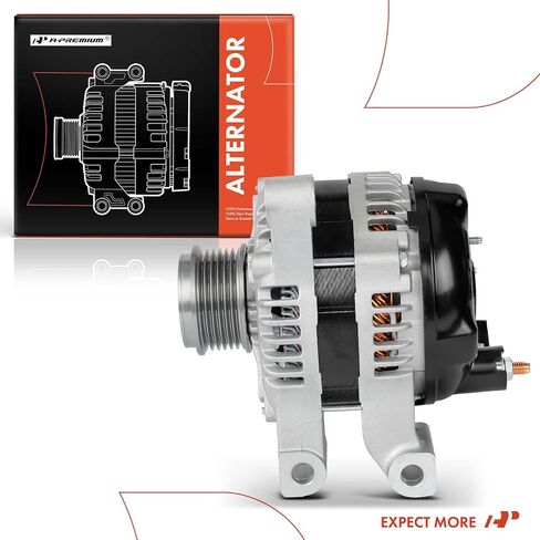 A-Premium Alternator Compatible with Chevrolet Equinox 2013-2016 & GMC Terrain 2013-2016 & Cadillac SRX 2013-2016, 3.6L, 12V 155A 6-Groove Decoupler Pulley Clockwise, Replace# 1042118160 in Saudi Arabia