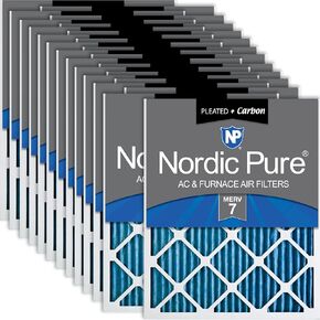 Nordic Pure 14x24x1 (13 3/4 x 23 3/4 x 3/4) Pleated MERV 12 Air Filters 2 Pack in Kuwait