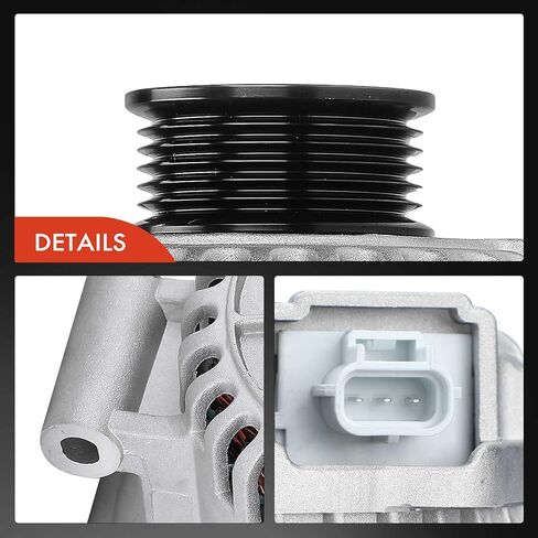 مولد كهربائي ممتاز متوافق مع Ford Focus 2005 2006 2007، 2.0L 2.3L، 12V 110Amp في اتجاه عقارب الساعة 6-Groove Pulley، استبدال # 4S4T-10300-AC، 4S4Z-10346-AB، 7S4T-10300-AA، 7S4Z-10346-A، 5S4T-10300-AB in Saudi Arabia