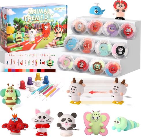 24 Pack Build a Snowman & Christmas Trees Clay Kit for Kids – Colorful Air Dry Clay Christmas Craft Set, Modeling Craft DIY Set, 2-in-1 Snowman Tree Activity, Creative Xmas Gift for Boys Girls in Saudi Arabia