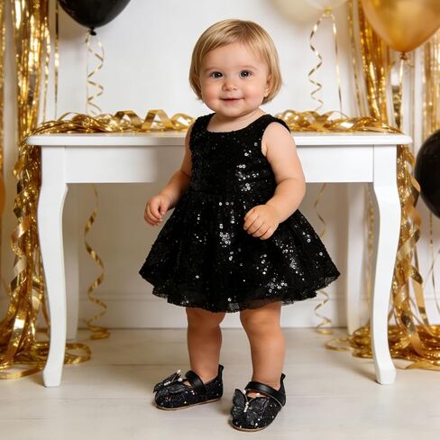 HsdsBebe Baby Girls Mary Jane Flats Non Slip Soft Sole Bowknot Princess Wedding Dress Shoes Toddler First Walkers Infant Newborn Baptism Crib Shoes in Saudi Arabia