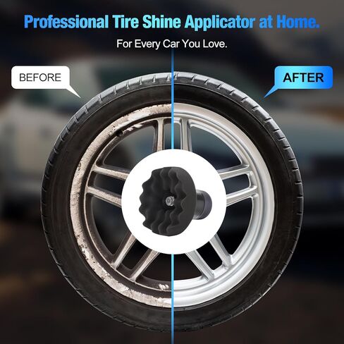 Flow Tire Shine Applicator: Upgrade Reusable Car & Truck Tire Dressing Applicator, No-Drip Streak-Free Shine | Works with All Tire Shine and Gels Professional Car Detailing Tool in Saudi Arabia