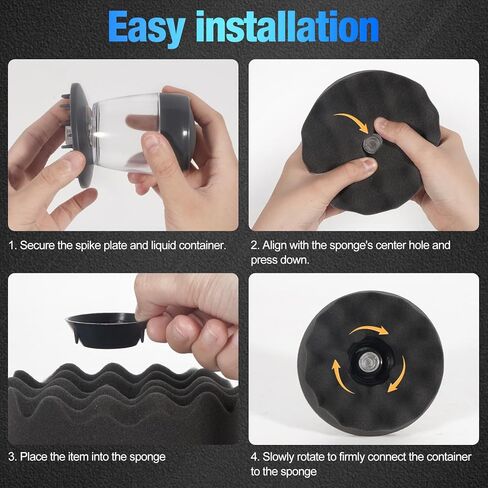 Flow Tire Shine Applicator: Upgrade Reusable Car & Truck Tire Dressing Applicator, No-Drip Streak-Free Shine | Works with All Tire Shine and Gels Professional Car Detailing Tool in Saudi Arabia