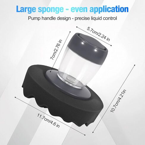 Flow Tire Shine Applicator: Upgrade Reusable Car & Truck Tire Dressing Applicator, No-Drip Streak-Free Shine | Works with All Tire Shine and Gels Professional Car Detailing Tool in Saudi Arabia