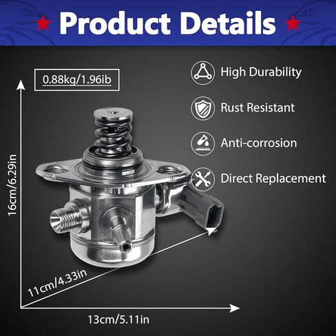 353202G720 High Pressure Fuel Pump Compatible with 2011-2014 Hyundai Santa Fe Sport Sonata, 2011-2016 Kia Optima Sorento Sportage L4 2.0L 2.4L in Saudi Arabia