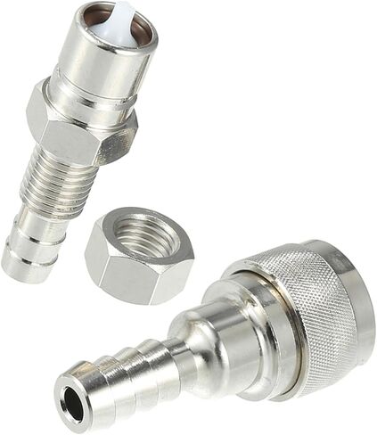 Motoforti Fuel Connector Male and Nut,for Tohatsu,Metal,Silver Tone in Saudi Arabia