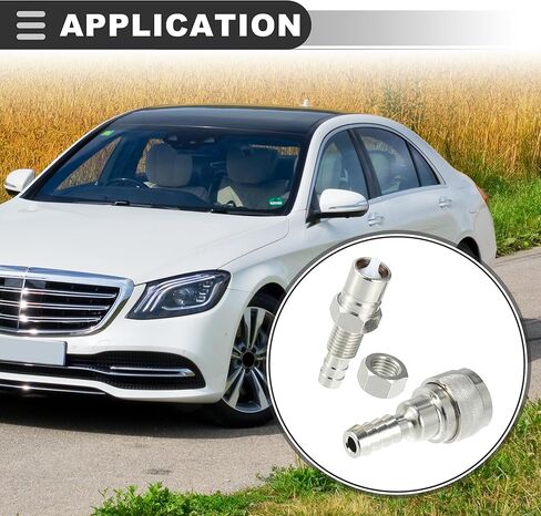 Motoforti Fuel Connector Male and Nut,for Tohatsu,Metal,Silver Tone in Saudi Arabia