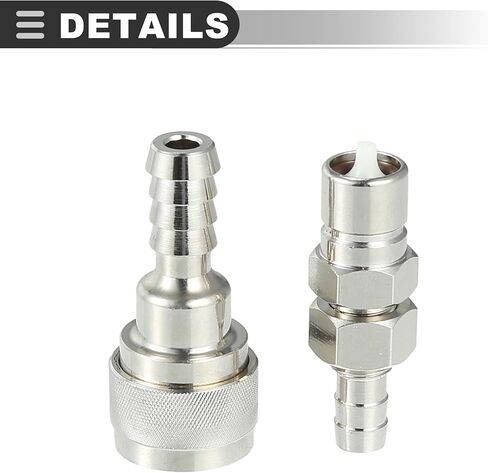 Motoforti Fuel Connector Male and Nut,for Tohatsu,Metal,Silver Tone in Saudi Arabia