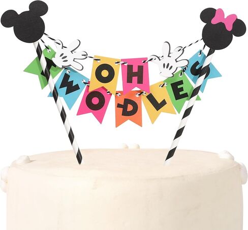 Mouse Oh Twodles Cake Topper - Oh Twodles Birthday Decorations,Mouse 2nd Birthday Cake Topper,Girl 2nd Party Decorations (Oh Twodles-3) in Saudi Arabia