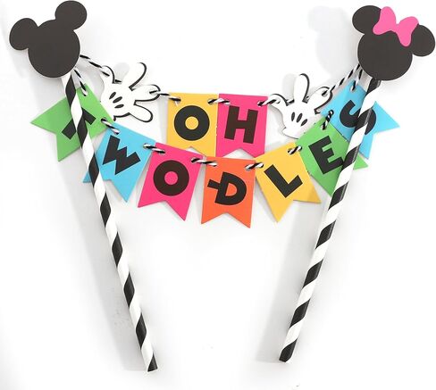 Mouse Oh Twodles Cake Topper - Oh Twodles Birthday Decorations,Mouse 2nd Birthday Cake Topper,Girl 2nd Party Decorations (Oh Twodles-3) in Saudi Arabia