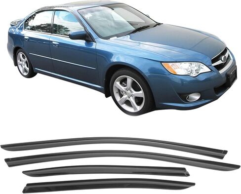 حاجب النافذة متوافق مع 2005-2006 Subaru Outback Legacy، نمط نحيف داكن اللون دخاني أكريليك ظل مطر واقي من الشمس الرياح تنفيس الهواء من IKON MOTORSPORTS، 2005 2006 in Saudi Arabia