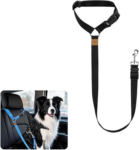 3 Pack Dog Seat Belt for Car, Car Headrest Restraint Adjustable Nylon Fabric, Dog Restraints Vehicle Seatbelts Harness in Saudi Arabia