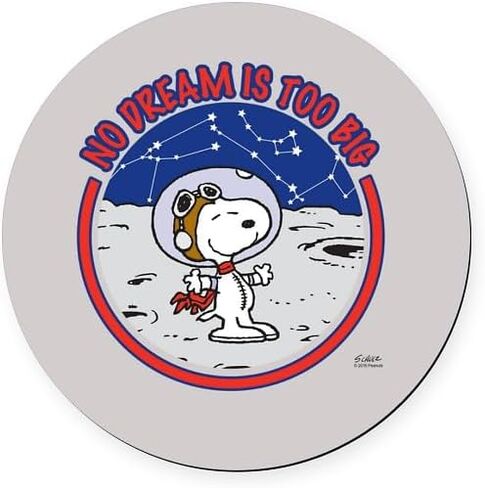 CafePress Peanuts No Dream is Too Big 5.5" Round Car Magnet Magnetic Bumper Display in Saudi Arabia