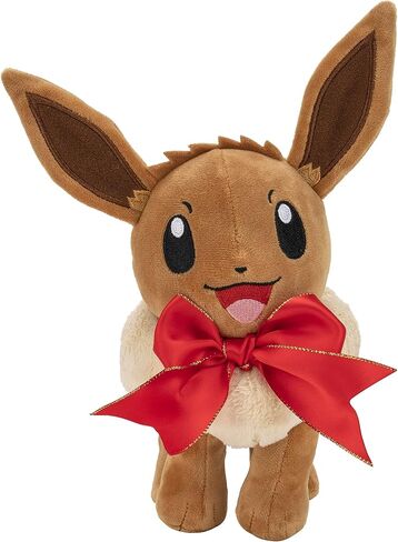 Pokèmon PKW0200 Holiday BOW-8-Inch Eevee Plush with Unique Accessory, Multi in Saudi Arabia