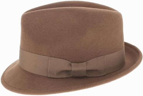 Belfry Trilby Men/Women Snap Brim Vintage Style Dress Fedora Hat 100% Pure Wool Felt in Black, Grey, Navy, Brown and Pecan (Medium, Olive) in Kuwait