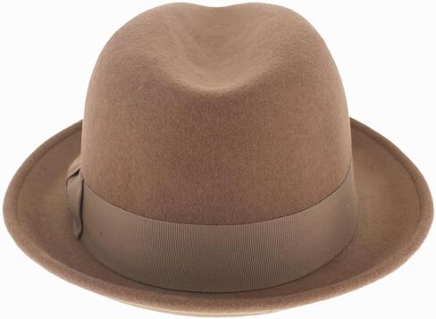 Belfry Trilby Men/Women Snap Brim Vintage Style Dress Fedora Hat 100% Pure Wool Felt in Black, Grey, Navy, Brown and Pecan (Medium, Olive) in Kuwait