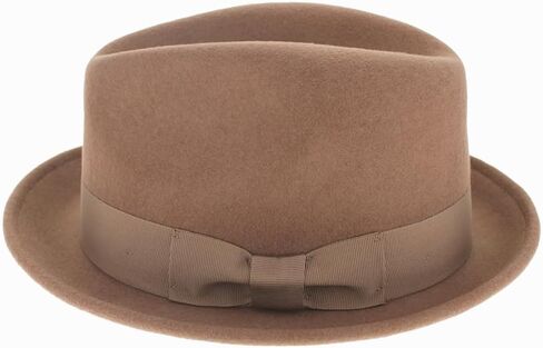 Belfry Trilby Men/Women Snap Brim Vintage Style Dress Fedora Hat 100% Pure Wool Felt in Black, Grey, Navy, Brown and Pecan (Medium, Olive) in Kuwait