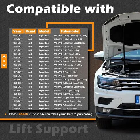 2 Pcs 14.12 in Front Hood Struts Lift Supports Compatible with Ford Expedition 09-17 Shock Gas Spring Prop Rod Cylinder Replaces 9L1Z16C826A 9L1Z16C826B 9L1Z16C826C in Saudi Arabia