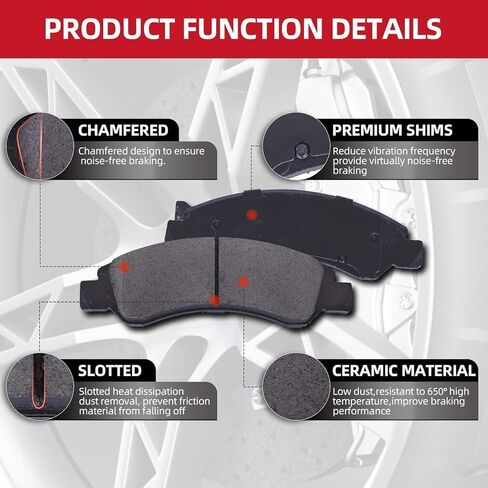 Front Rear Ceramic Brake Pads Kit Replacement For Mercedes-Benz S550 SL550 CL550 S600 S350 S400 CL600 S450 in Saudi Arabia
