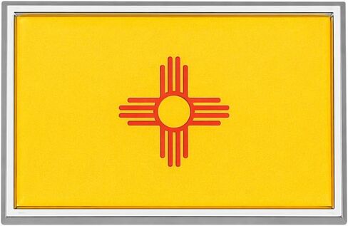 New Mexico Flag Chrome Sticker Emblem | Car Decal | 3D Auto Badge in Saudi Arabia