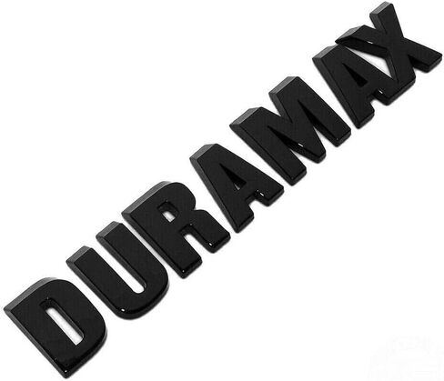 2Pcs New Hood Letter Logo Emblem Badge Adhesive Nameplate Replacement for 2019-2021 Silverado Dura-max 1500 2500 3500 (Matte) in Saudi Arabia