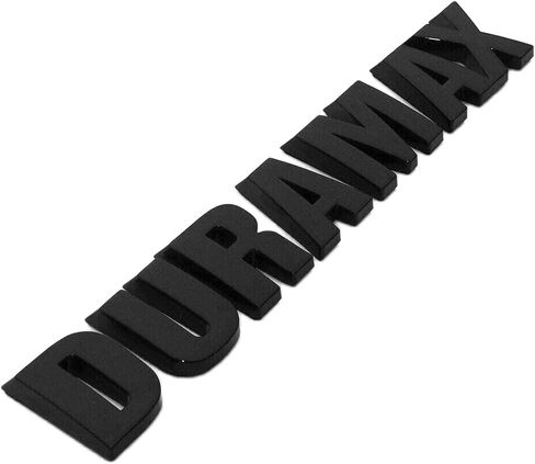 2Pcs New Hood Letter Logo Emblem Badge Adhesive Nameplate Replacement for 2019-2021 Silverado Dura-max 1500 2500 3500 (Matte) in Saudi Arabia