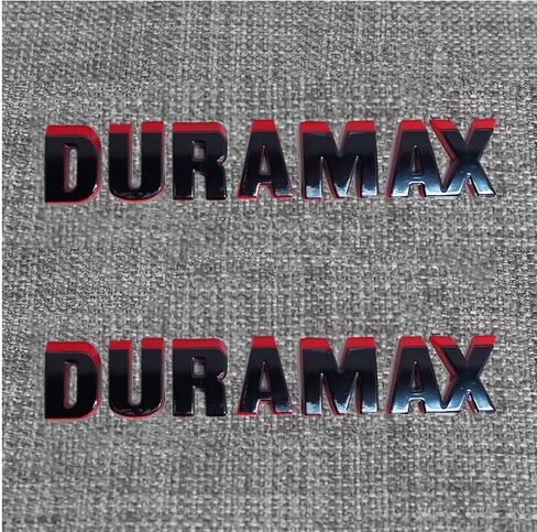 2Pcs New Hood Letter Logo Emblem Badge Adhesive Nameplate Replacement for 2019-2021 Silverado Dura-max 1500 2500 3500 (Matte) in Saudi Arabia