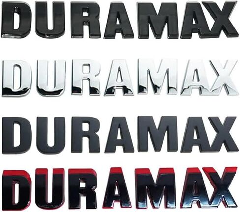 2Pcs New Hood Letter Logo Emblem Badge Adhesive Nameplate Replacement for 2019-2021 Silverado Dura-max 1500 2500 3500 (Matte) in Saudi Arabia