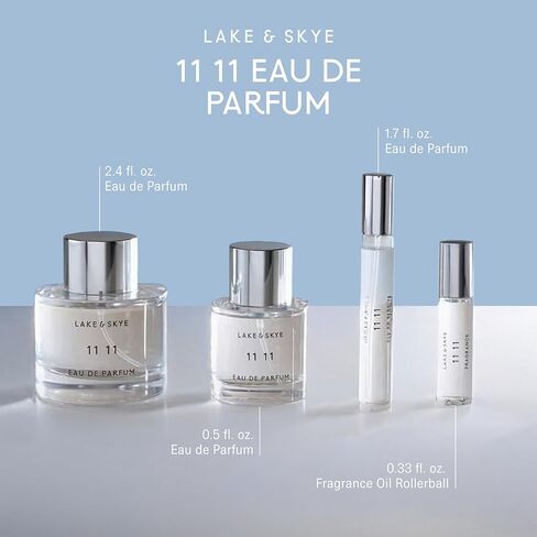 Lake & Skye 11 11 Eau de Parfum Spray، عطر طويل الأمد، 0.5 أونصة سائلة (15 مل) - رائحة شفافة ومنعشة in Kuwait