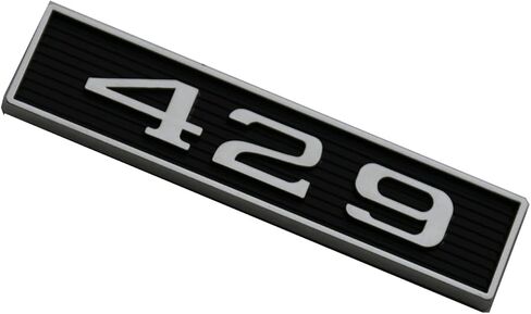 2Pcs 429 Emblems 429ci Block 7.0L Engine Hood Scoop Badge 3D Decals Stickers Cars Trucks (Chrome Red) in Saudi Arabia