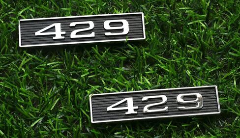 2Pcs 429 Emblems 429ci Block 7.0L Engine Hood Scoop Badge 3D Decals Stickers Cars Trucks (Chrome Red) in Saudi Arabia