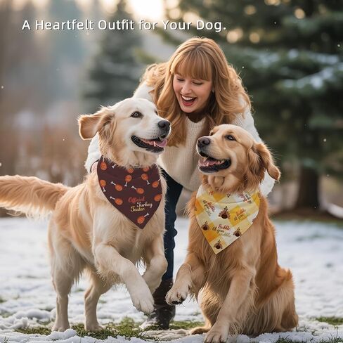 Thanksgiving Dog Bandanas, Turkey Taster, Gobble Til You Wobble Dog Scarf for Medium Large Dogs in Saudi Arabia
