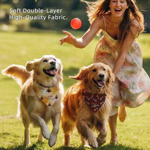 Thanksgiving Dog Bandanas, Turkey Taster, Gobble Til You Wobble Dog Scarf for Medium Large Dogs in Saudi Arabia
