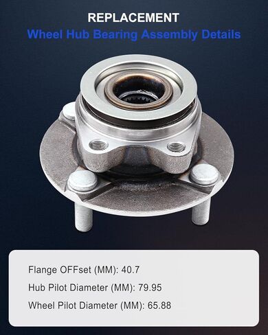 ECCPP Wheel Hub and Bearing Assembly Front 513344 fit for Nissan Cube 2009-2014 4 Lugs Wheel Bearing Hubs with ABS 2pcs in Saudi Arabia