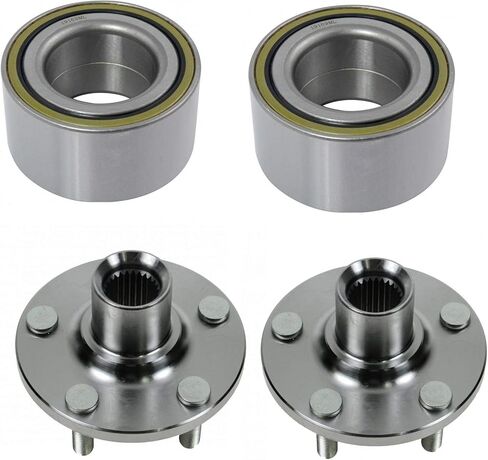 TRQ 2 Piece Front Wheel Bearing & Hub Kit Set Compatible with 2002-2010 Chrysler PT Cruiser 2002-2005 Dodge Neon in Saudi Arabia