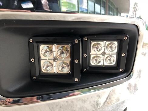 iJDMTOY Dual LED Pod Light Fog Lamp Kit Compatible with 2014-15 Chevy Silverado 1500, Includes (4) 20W High Power LED Cubes, Foglight Location Mounting Brackets & Wiring/Adapter Harnesses in Saudi Arabia