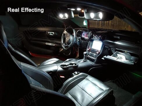 8 Piece 6000K White Interior LED Light Kit Package Compatible with Ford Mustang 2015 2016 2017 2018 2019 2020 2021, with Placement Diagram and Install Tool in Saudi Arabia